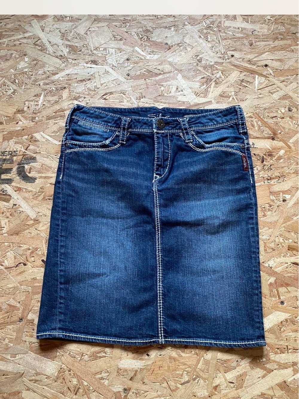 Dark Blue Silver Jeans Co. Denim Pencil Skirt